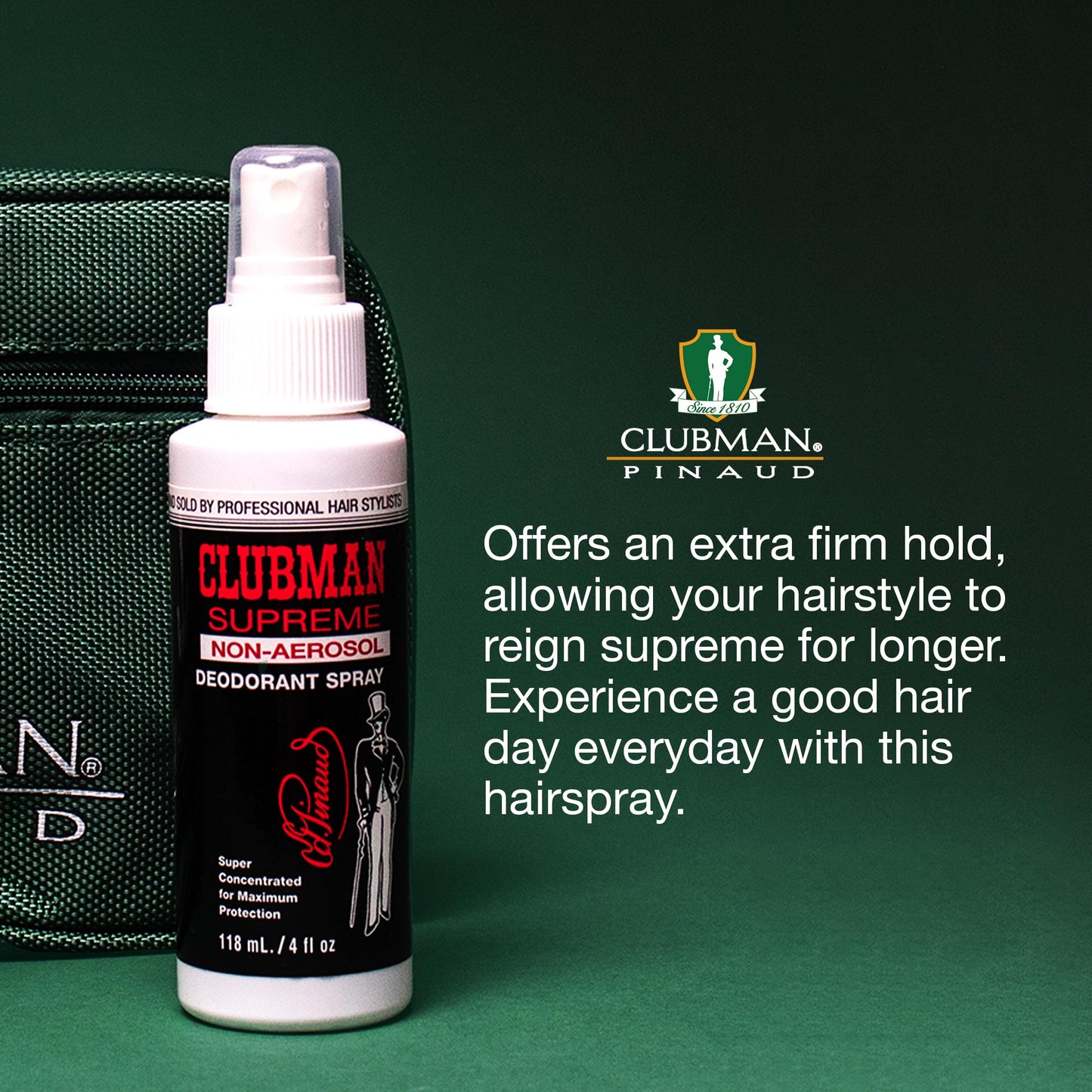 Clubman Supreme Non Aerosol Hairspray - Extra Hold Styling & Grooming Hair Spray for Men with Panthenol, 8 fl oz Beauty & Personal Care Clubman