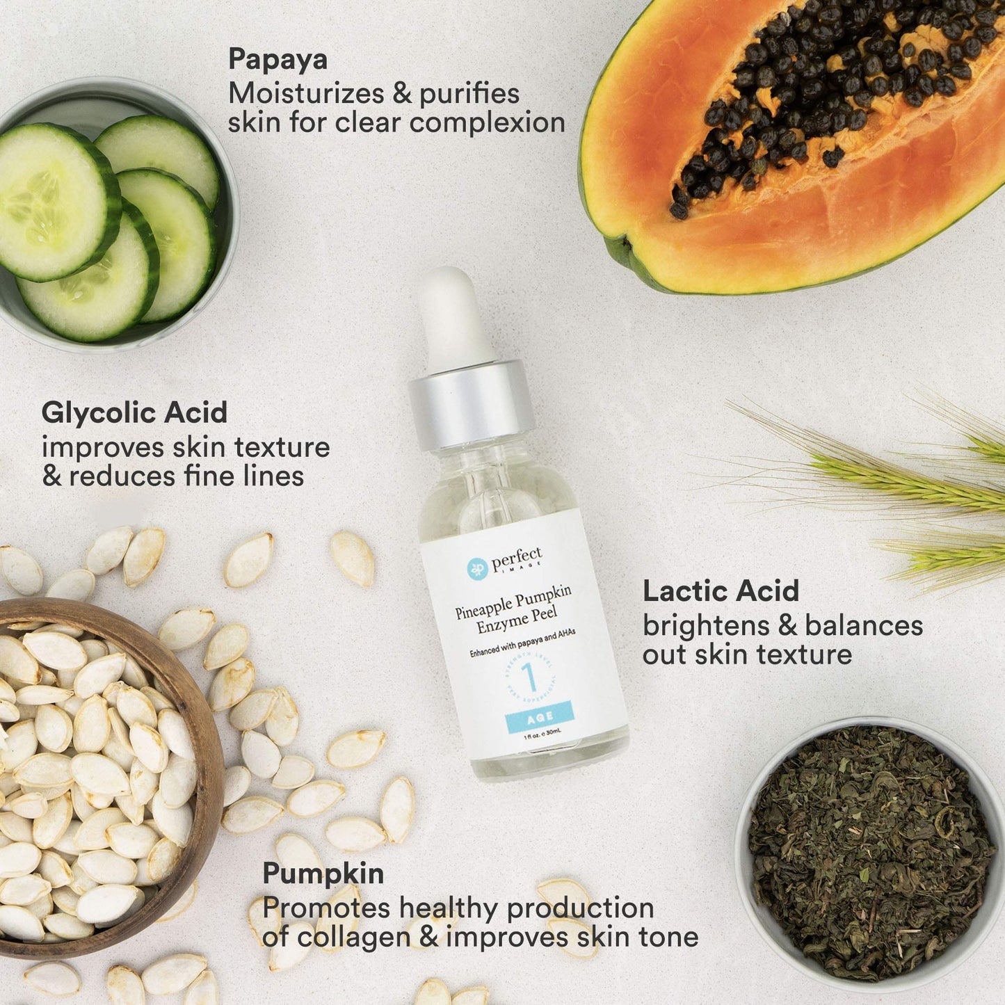 Pineapple Pumpkin Enzyme Skin Peel 1 oz - Enhanced with Papaya Extract & Alpha Hydroxy Acids (Professional Chemical Peel) Beauty & Personal Care Perfect Image
