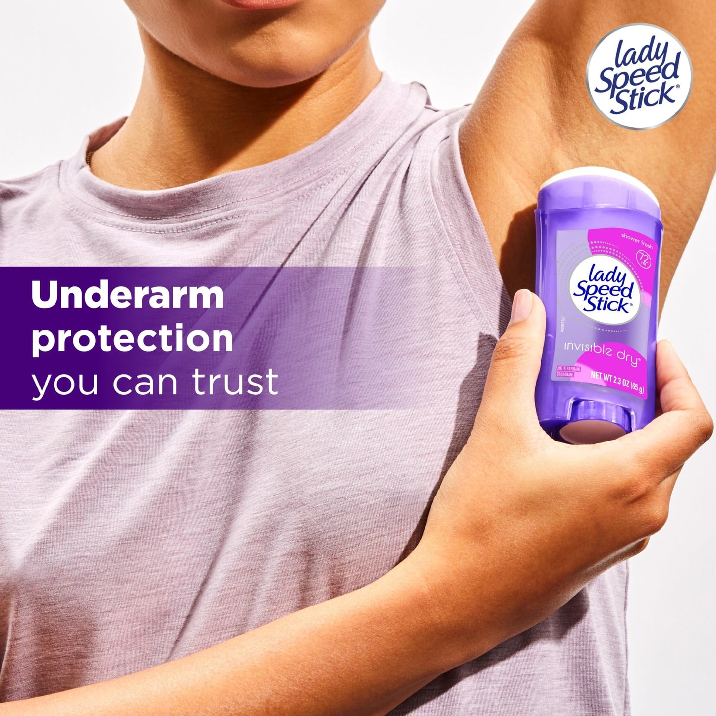 Lady Speed Stick Antiperspirant Deodorant for Women, 72 HR Sweat & Odor Protection, Invisible Dry, Shower Fresh Scent, 2.3 oz Stick (4 Pack) Beauty and Personal Care Lady Speed Stick