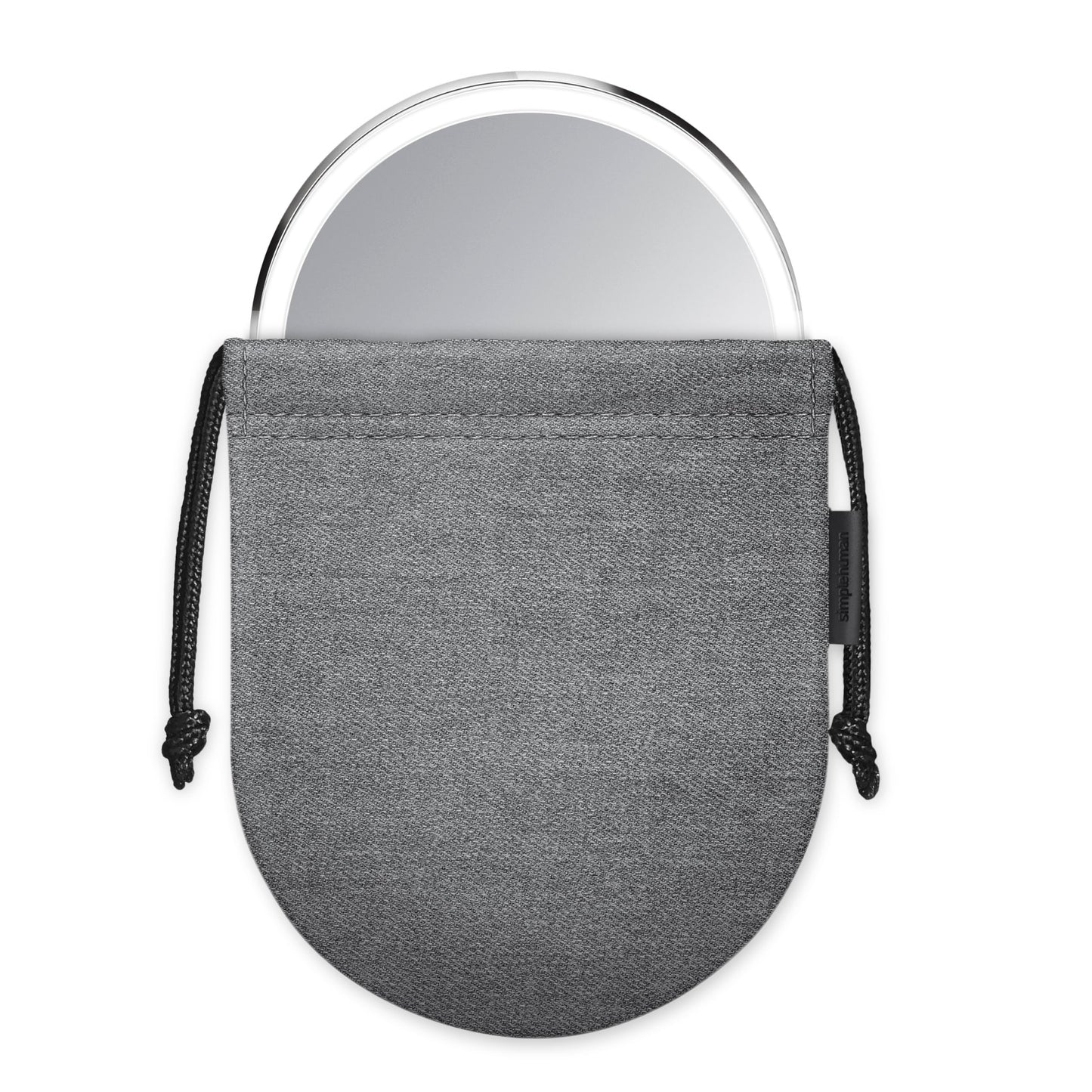 simplehuman Sensor Mirror, Lighted Compact Makeup Magnifying Mirror with Light, Round, Travel Size, Black Stainless Steel Beauty & Personal Care simplehuman