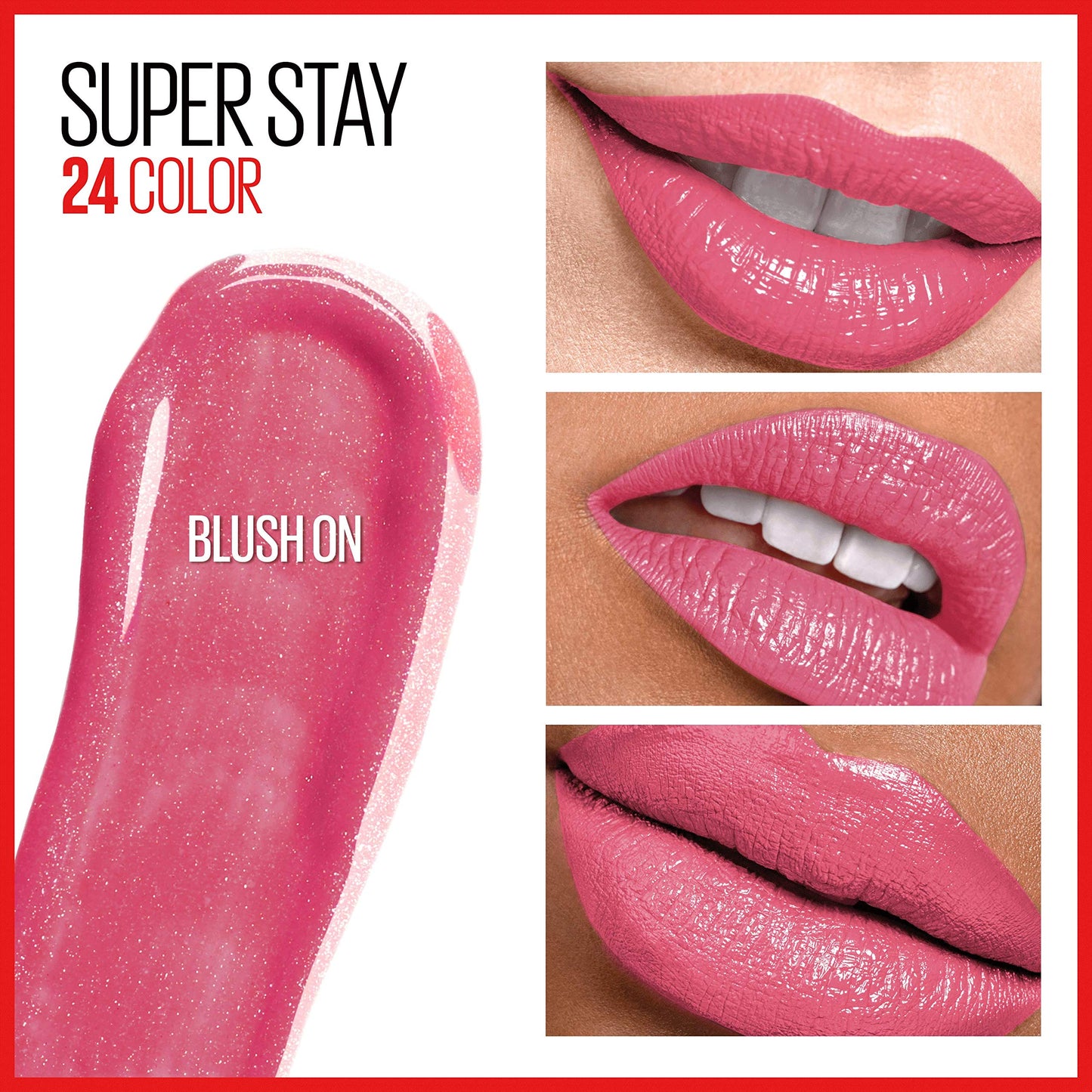 Maybelline Super Stay 24, 2-Step Liquid Lipstick Makeup, Long Lasting Highly Pigmented Color with Moisturizing Balm, Blush On, Pink, 1 Count Beauty & Personal Care MAYBELLINE