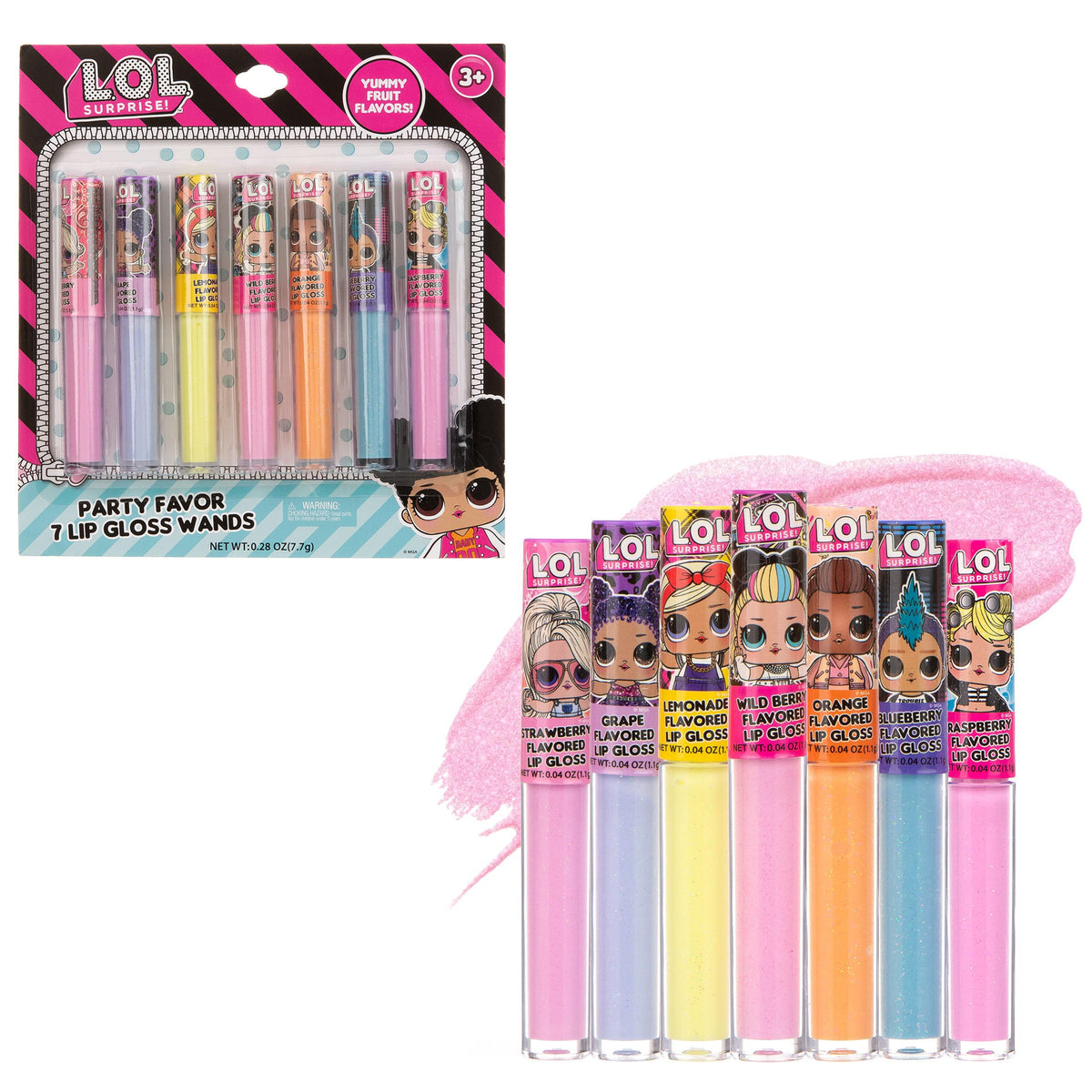 L.O.L Surprise 7-Pack Lip Gloss for Girls, Lol Lip Gloss Beauty & Personal Care L.O.L. Surprise!