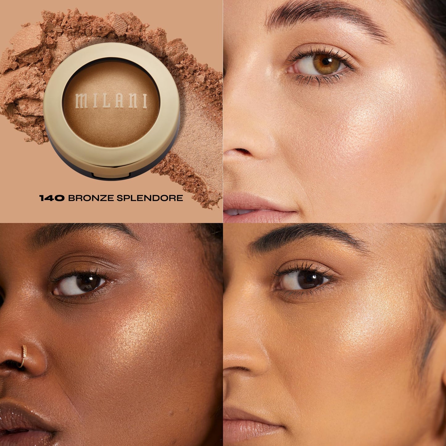 Milani Highlighter Makeup - Baked Contour Powder & Face Highligher, Made in Italy - Bronze Splendore Beauty & Personal Care Milani