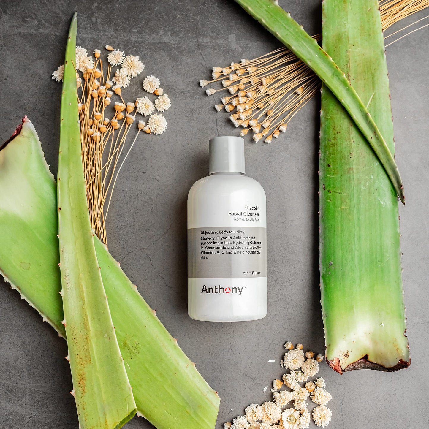 Anthony Glycolic Facial Cleanser for Men, Daily Exfoliating & Hydrating Face Wash, Shave Prep, Non-Foaming, Deep Cleansing, Gentle on Sensitive Skin Beauty & Personal Care Anthony
