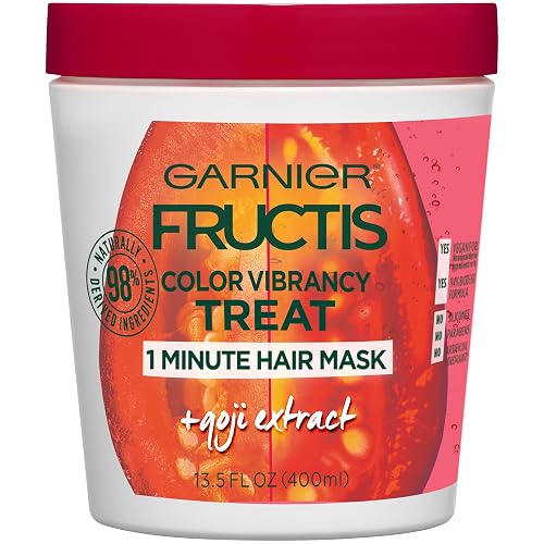 Garnier Hair Care Fructis Color Vibrancy Treat 1 Minute Hair Mask With Goji Extract, 13.5 Fluid Ounce Beauty & Personal Care Garnier