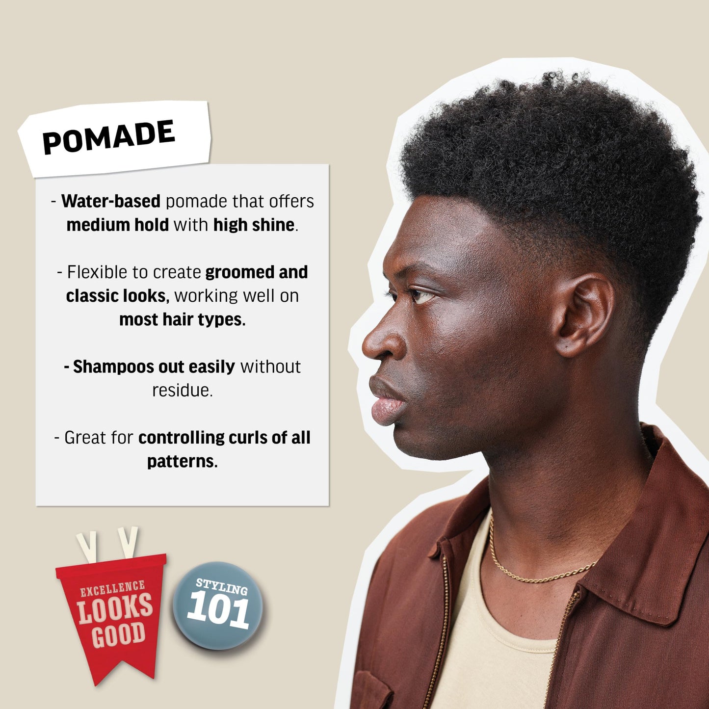 American Crew POMADE FOR HOLD AND SHINE 3 OZ for Men Beauty & Personal Care AMERICAN CREW