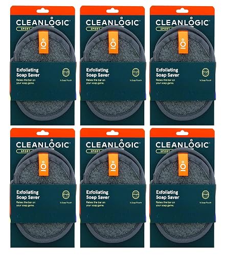 Clean Logic Sport Exfoliating Soap Saver (Pack of 6) Beauty & Personal Care Cleanlogic