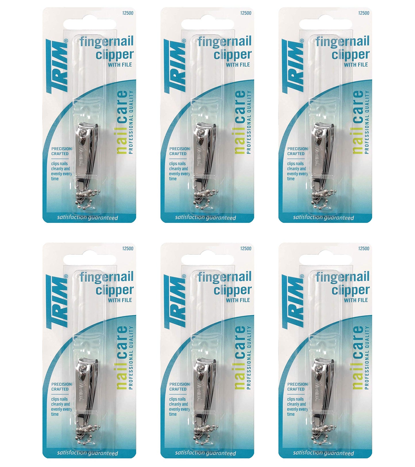 Trim Nailcare Fingernail Steel Clipper with File, Item Number 12500 (Pack of 6) Beauty & Personal Care Trim