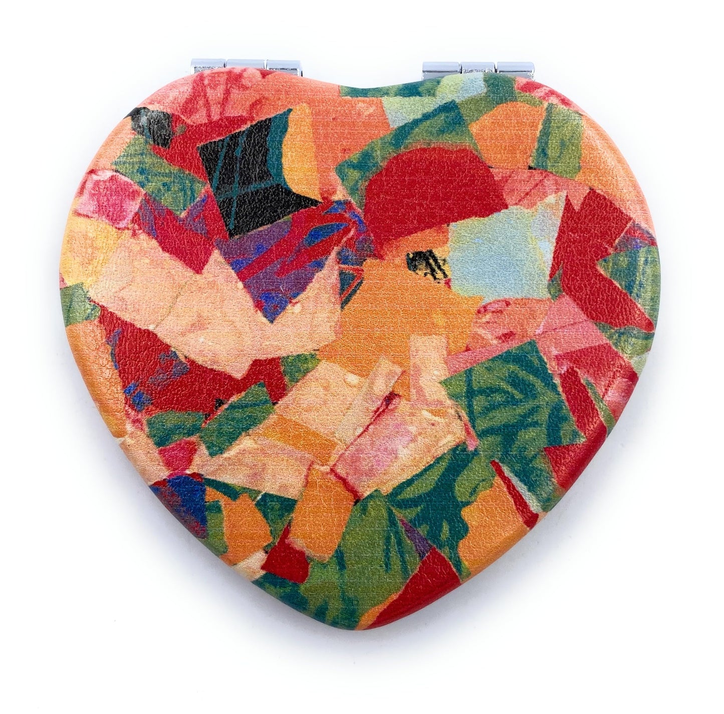 Aeisage Compact Mirror Heart Shape Pocket Mirror Floral Purse Mirror Small Travel Mirror Abstractive Art Print Meaningful Gift for Women Beauty & Personal Care Aeisage
