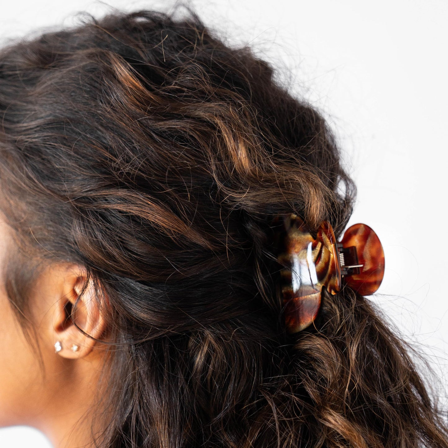 Small Hair Clip for Women, France Luxe Sm Couture Claw Clip, Africa Brown, Strong Grip, Lightweight Comfort, Damage-Free French Design, Ideal Beauty & Personal Care France Luxe