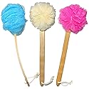 3 Pack Exfoliating Loofah luffa loofa Bath Back Brush On a Stick - Long Wooden Handle with Radian is Ergonomic for Men and Women - Shower Sponge Body Beauty & Personal Care Mr.Cui'shop