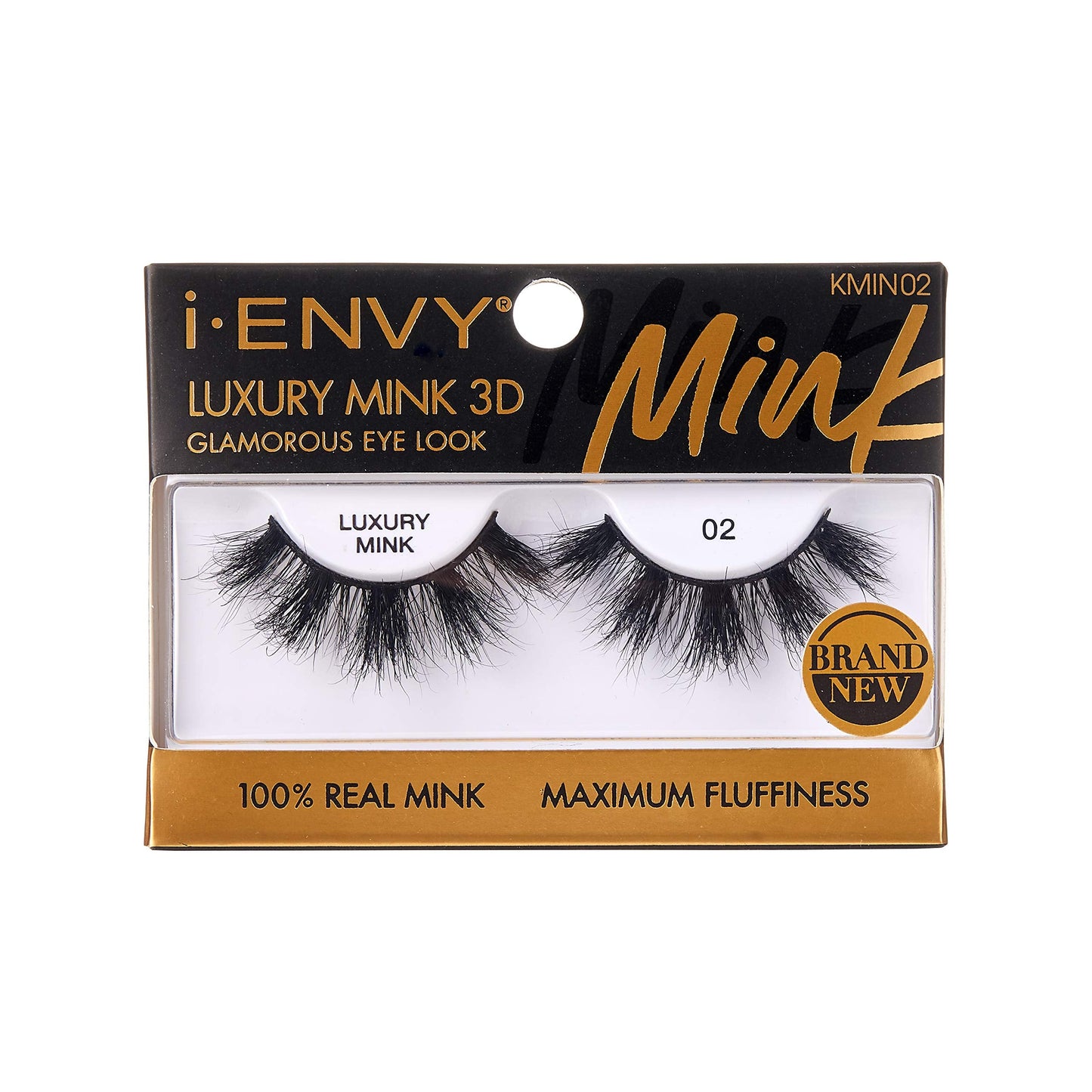 i-ENVY Luxury Mink Collection False Eyelashes 100% Real Mink Glamorous Eye Look Lashes Maximum Fluffiness 3D Multi-Curl Angle (1 Pack) Beauty & Personal Care i•ENVY