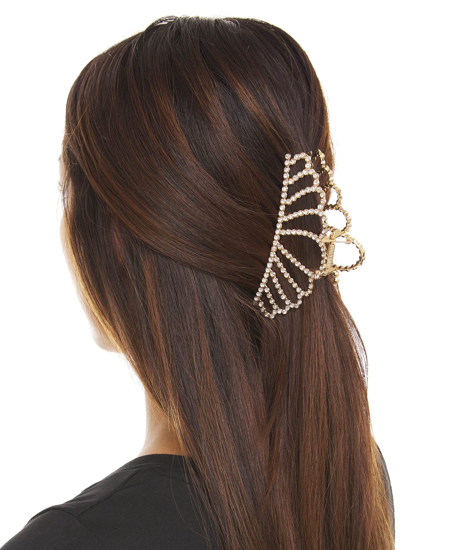 Allure Rhinestone Gold Crown Large Hair Clip Beauty & Personal Care Allure