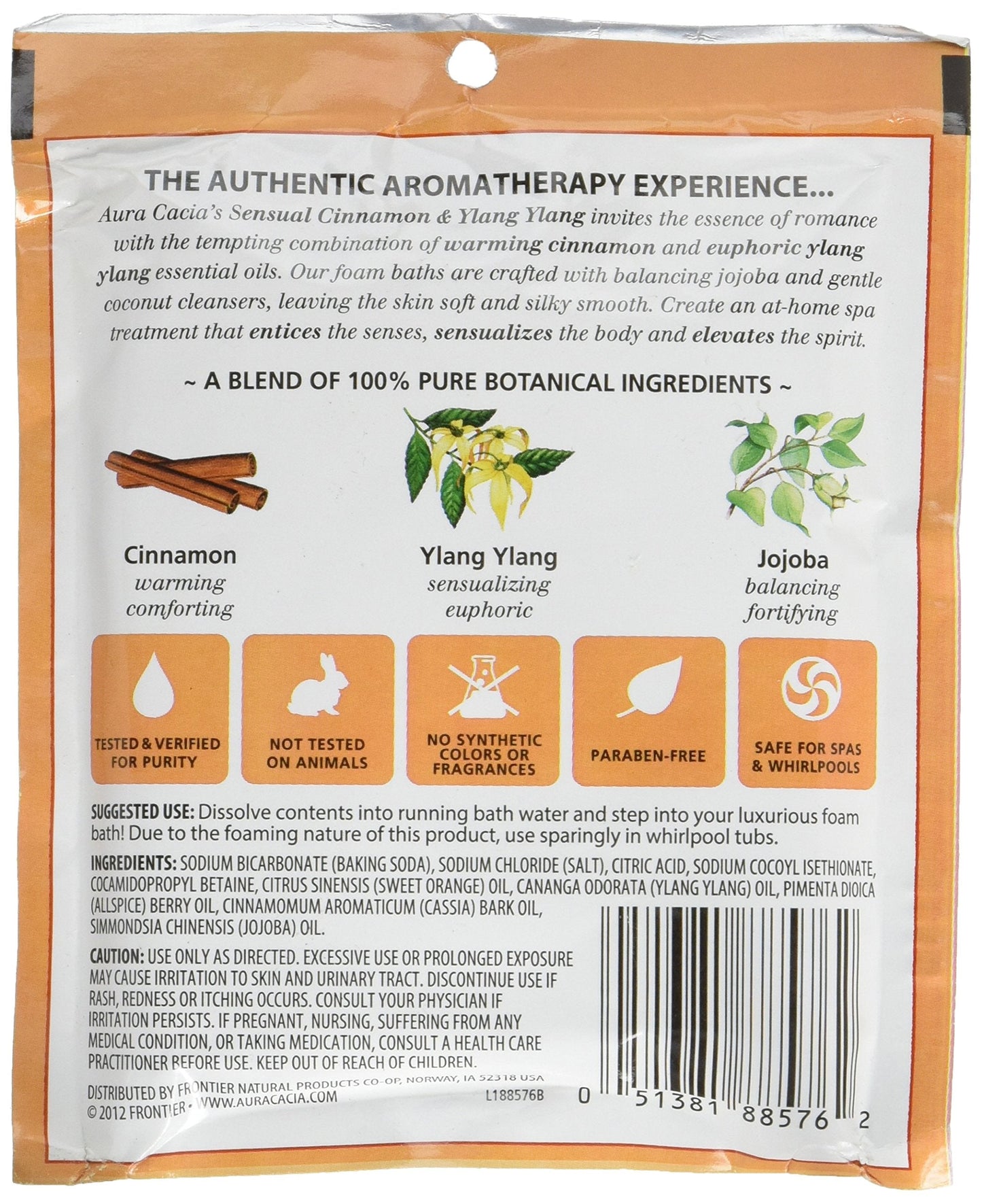 Aura Cacia Cinnamon and Ylang Ylang Aromatherapy Foam Bath, 2.5 Ounce -- 6 per case. Beauty and Personal Care Aura Cacia