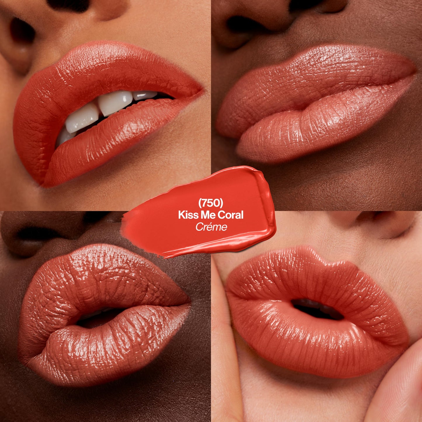 Revlon Super Lustrous Lipstick, Creamy Formula For Soft, Fuller-Looking Lips, Moisturized Feel, 750 Kiss Me Coral, 0.15 oz Beauty & Personal Care REVLON
