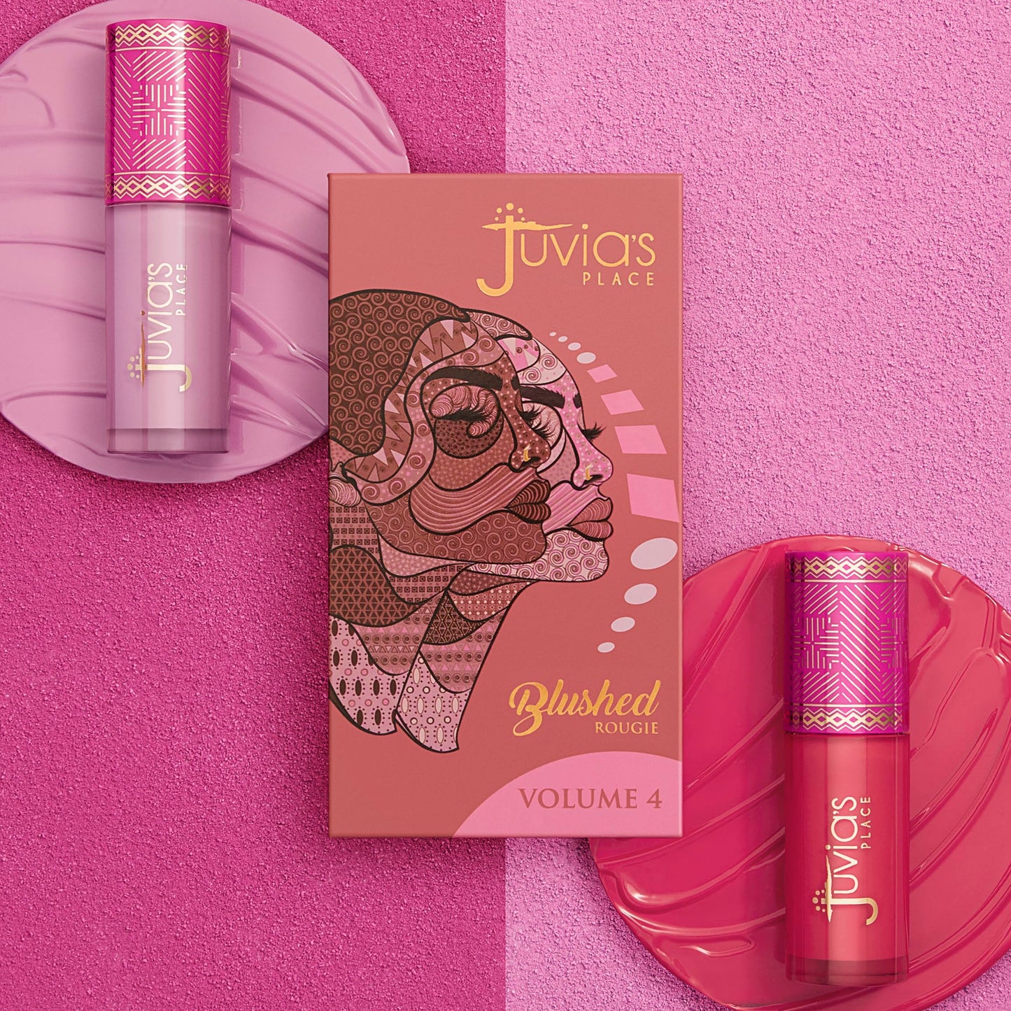 Juvia's Place Blushed Duo Blush Volume4 - Two Tone Pigmented Buildable Pressed Mineral Powder - Rosy Natural Cheeks Matte Fresh Finish for All Skin Beauty & Personal Care Juvia's Place