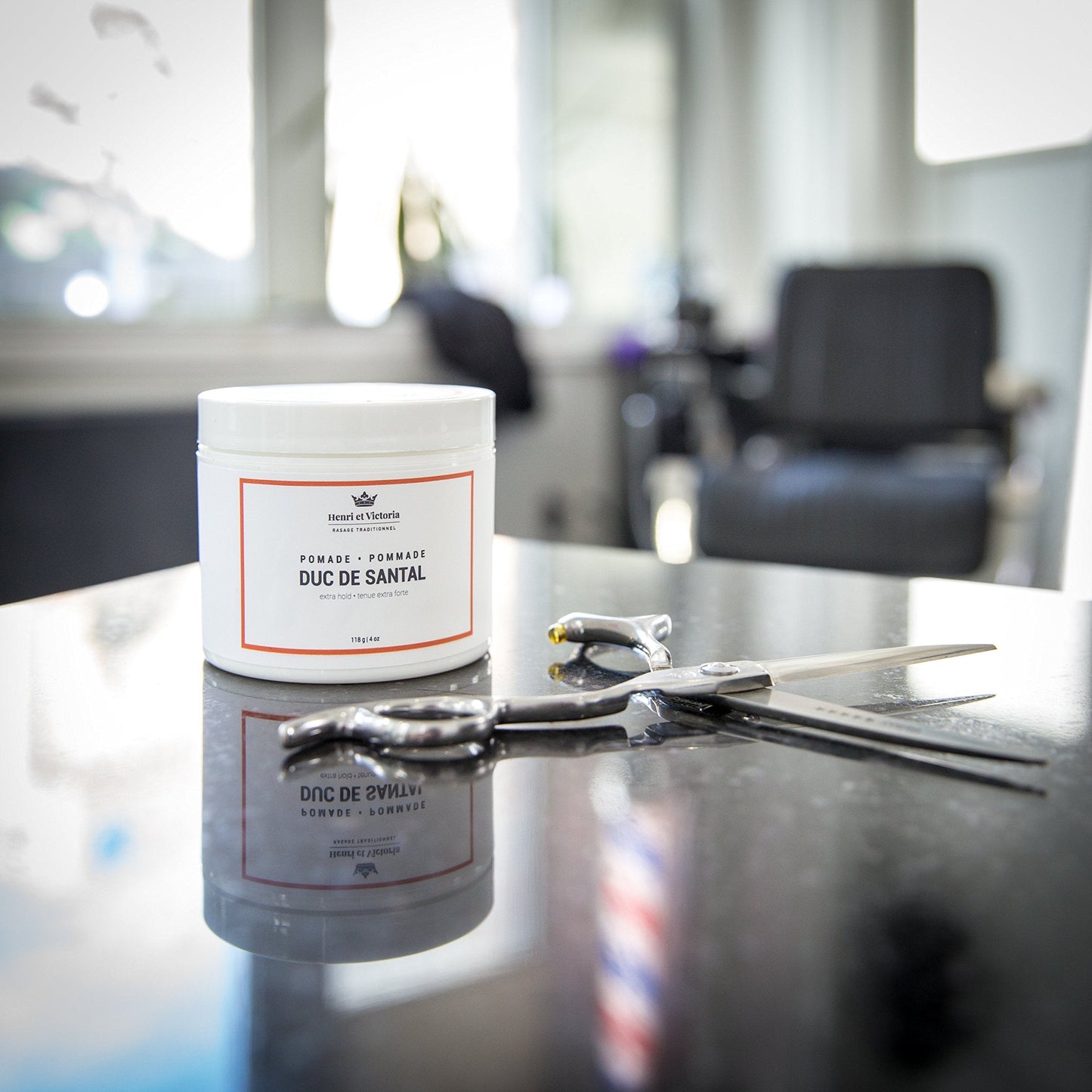 Duc de Santal Hair Pomade for Men for All Hair Styles - Strong Hold and Medium Shine, Water-Based Hair Styling Pomade, Adds Texture & Thickness Beauty & Personal Care HENRI ET VICTORIA