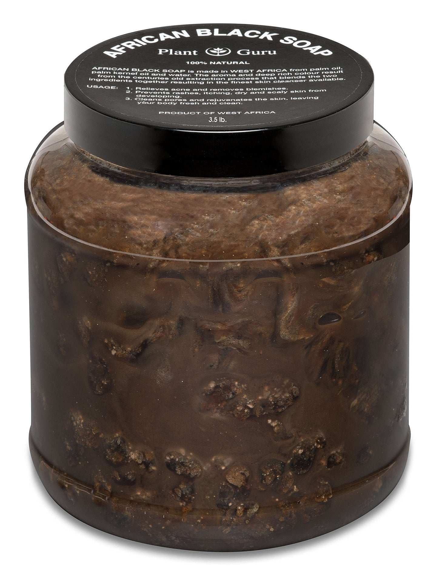 African Black Soap Paste 3.5 lbs. Bulk - 100% Raw Pure Natural From Ghana. Acne Treatment, Aids Against Eczema & Psoriasis, Dry Skin, Scars and Dark Beauty & Personal Care Plant Guru