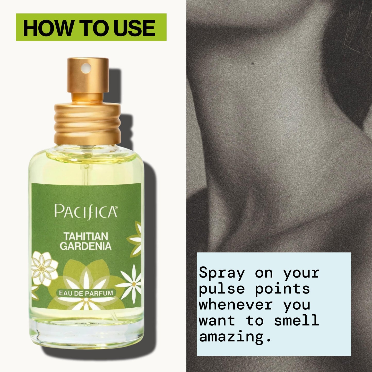 Pacifica Tahitian Gardenia Perfume Spray 1oz - Tropical Floral Fragrance with Gardenia Bloom, Jasmine & Sweet Orange, Warm Vanilla Coconut Notes Beauty & Personal Care Pacifica