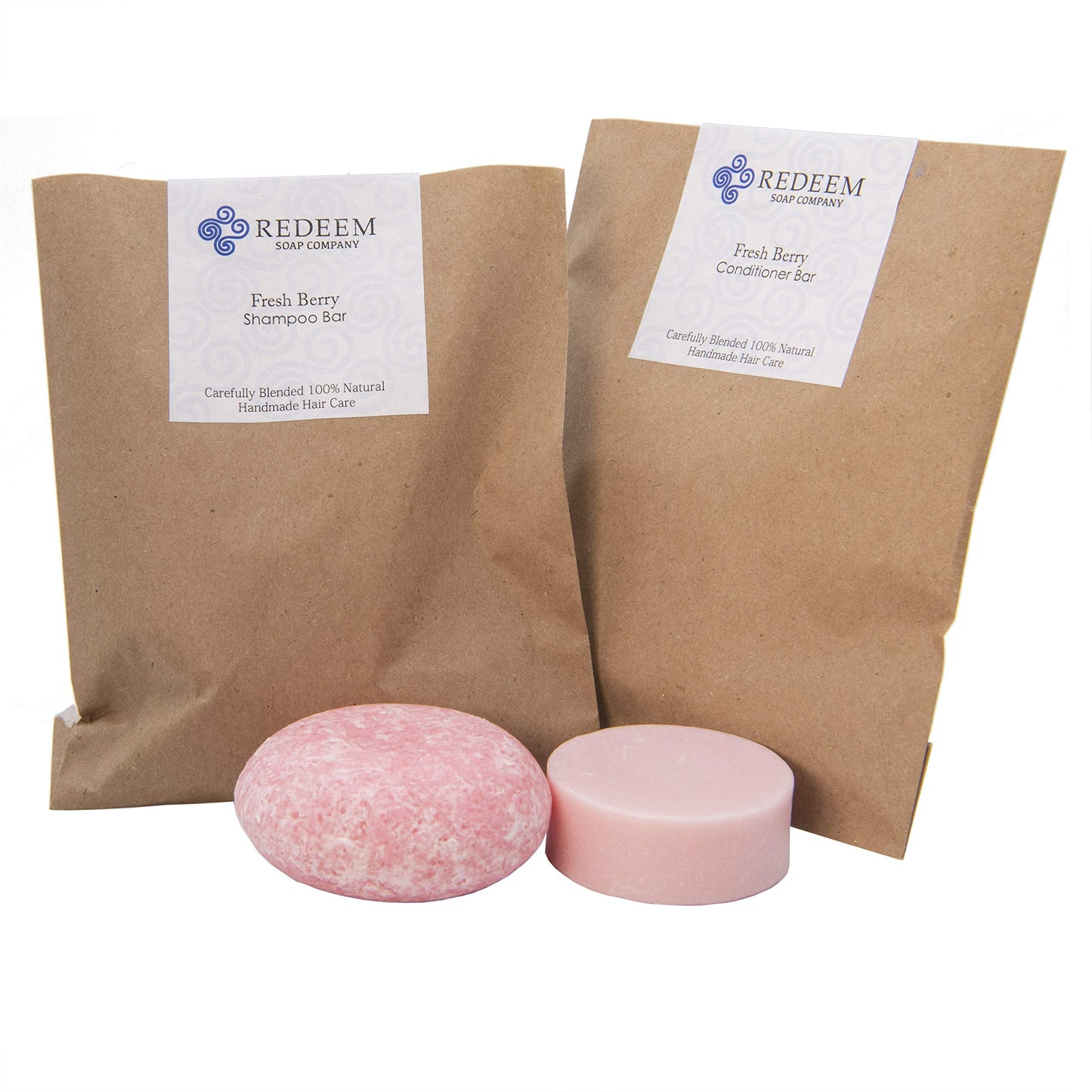 PURE SABAO Fresh Berry Shampoo Bar 3 oz and Conditioner Bar 1 oz , Made in the USA, Zero Waste, No Plastic, SLS Free, Paraben Free, Biodegradable Beauty & Personal Care PURE SABAO