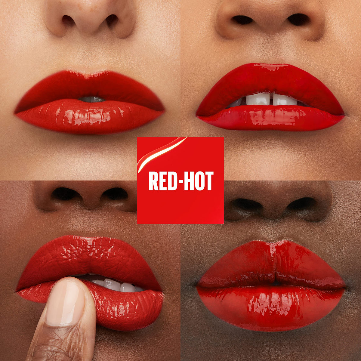 Maybelline Super Stay Vinyl Ink Longwear No-Budge Liquid Lipcolor Makeup, Highly Pigmented Color and Instant Shine, Red-Hot, Fire Engine Red Lipstick Beauty & Personal Care MAYBELLINE