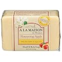 A LA MAISON Honey Apple Crisp Bar Soap - Triple French Milled Natural Moisturizing Hand Soap Bar (8.8 Oz, 1-Pack) Beauty & Personal Care A LA MAISON