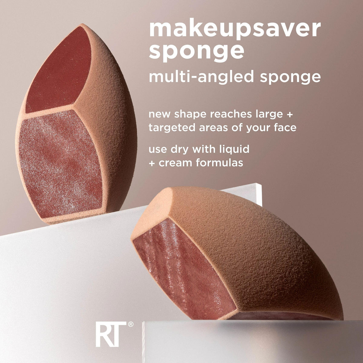 Real Techniques Makeupsaver Blending Sponge + Makeup Brushes Trio