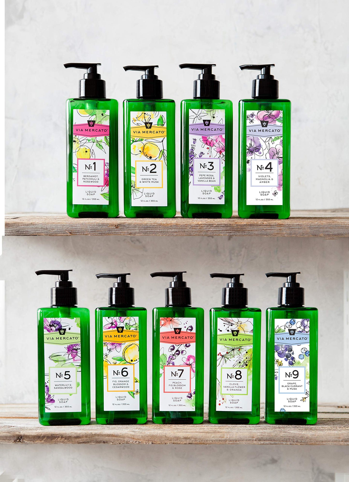 Via Mercato Liquid Soap, Shea Butter Enriched (12 oz), No. 8 - Clove, Vanilla Flower & Orange Beauty & Personal Care Via Mercato