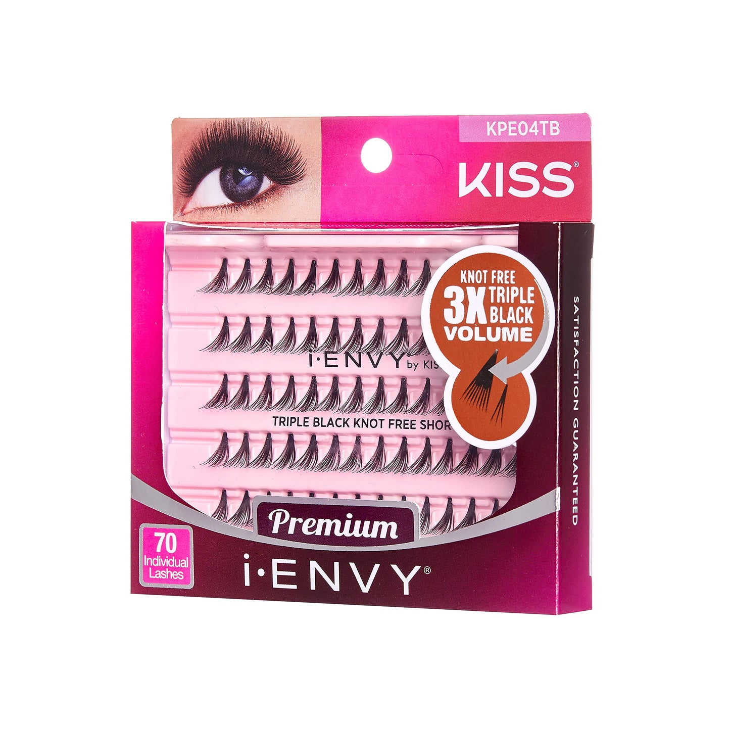 iENVY by KISS Triple Black Knot Free Individual Lashes (Short) 3 Pack 3X More Volume Beauty & Personal Care i•ENVY