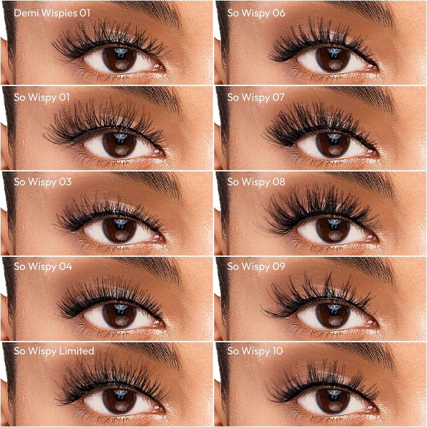 i-ENVY 10 Pairs So Wispy Human Hair Eyelashes Multipack, Natural Dramatic Fluffy False Lashes - Invisible Band, Volume & Curl, Lightweight, Reusable Beauty & Personal Care i•ENVY