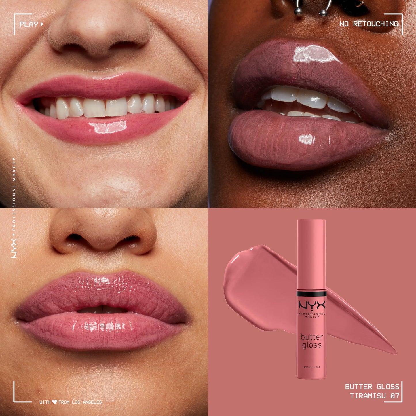 NYX PROFESSIONAL MAKEUP Butter Gloss, Non-Sticky Lip Gloss - Tiramisu (Brown) Beauty & Personal Care NYX PROFESSIONAL MAKEUP