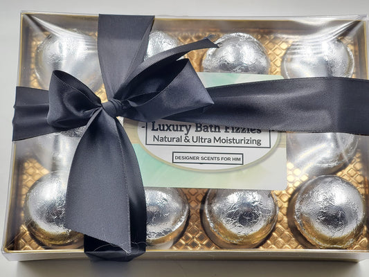 Spa Pure Designer Bath Bombs - for Men, Natural, Organic, large bathbombs, 12 Designer Scents for Men, Elegant Bath Bomb Gift Set (2.5 oz each) Beauty & Personal Care Spa Pure