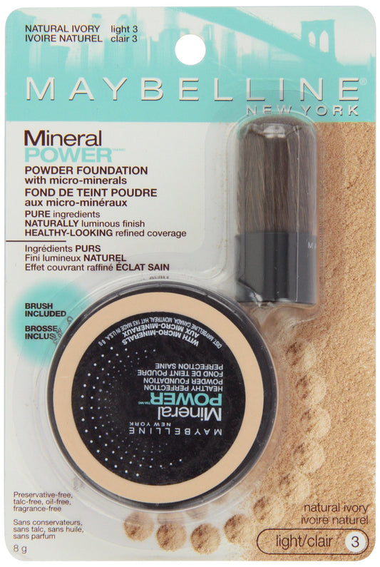 Maybelline New York Mineral Power Powder Foundation, Natural Ivory, 0.28 Ounce Beauty & Personal Care MAYBELLINE