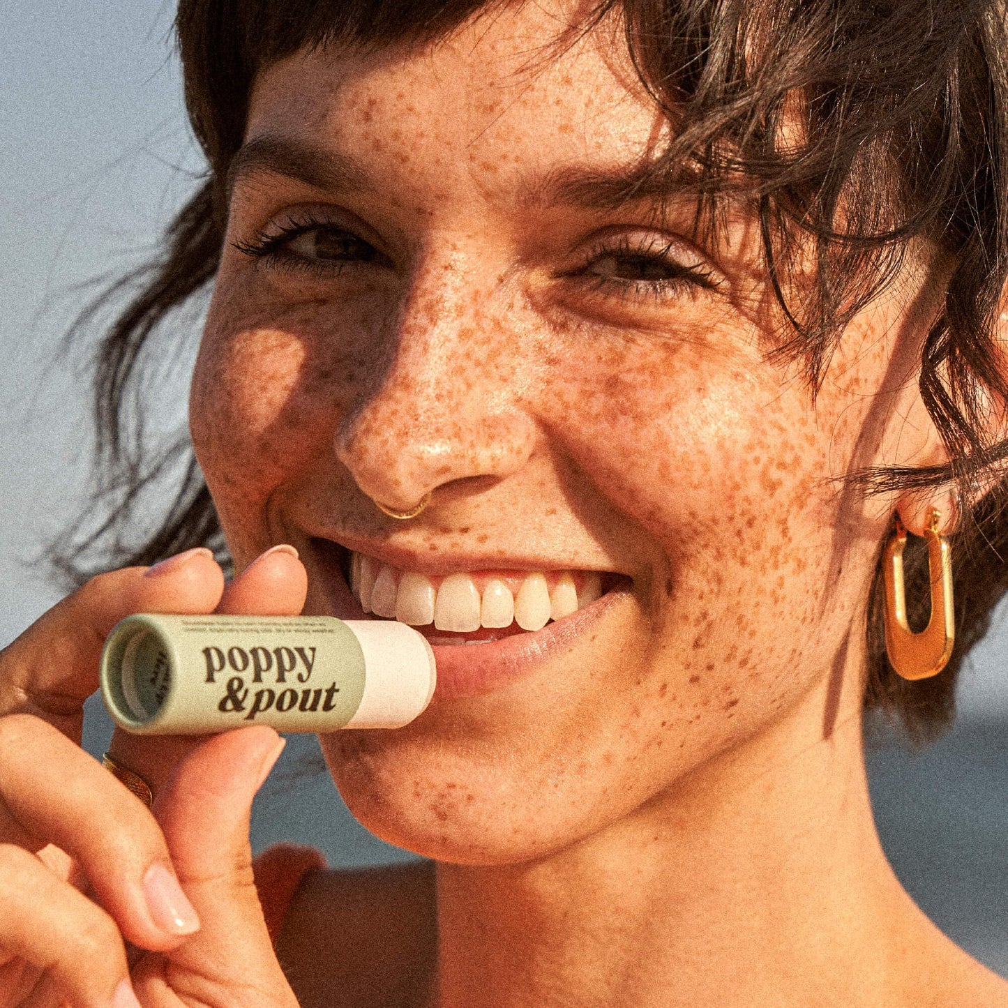 Poppy & Pout Sweet Mint A Jumbo Lip Balm | All Natural Lip Balms & Moisturizers | Hydrates with Beeswax, Vitamin E, Organic Coconut Oil | Cruelty-Free Beauty & Personal Care Poppy & Pout