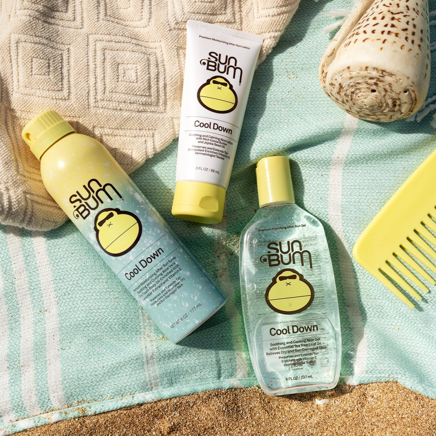 Sun Bum Cool Down Aloe Vera Lotion Vegan With Cocoa Butter To Soothe and Hydrate Sunburn 3 Ounce 2 Pack Beauty & Personal Care Sun Bum