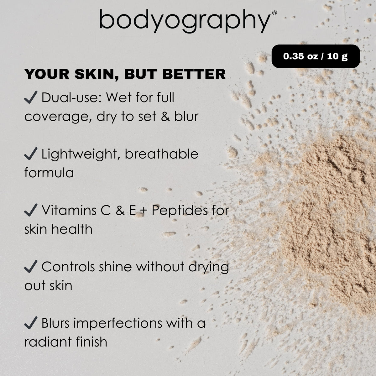 Every Finish Pressed Powder - Translucent by Bodyography for Women - 0.35 oz Powder Beauty & Personal Care Bodyography