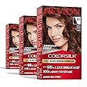 Revlon ColorSilk with Bond Repair Complex, Brown Permanent Hair Color, 100% Gray Coverage, Ammonia Free Hair Dye, Vegan Keratin, 46 Medium Golden Beauty & Personal Care REVLON