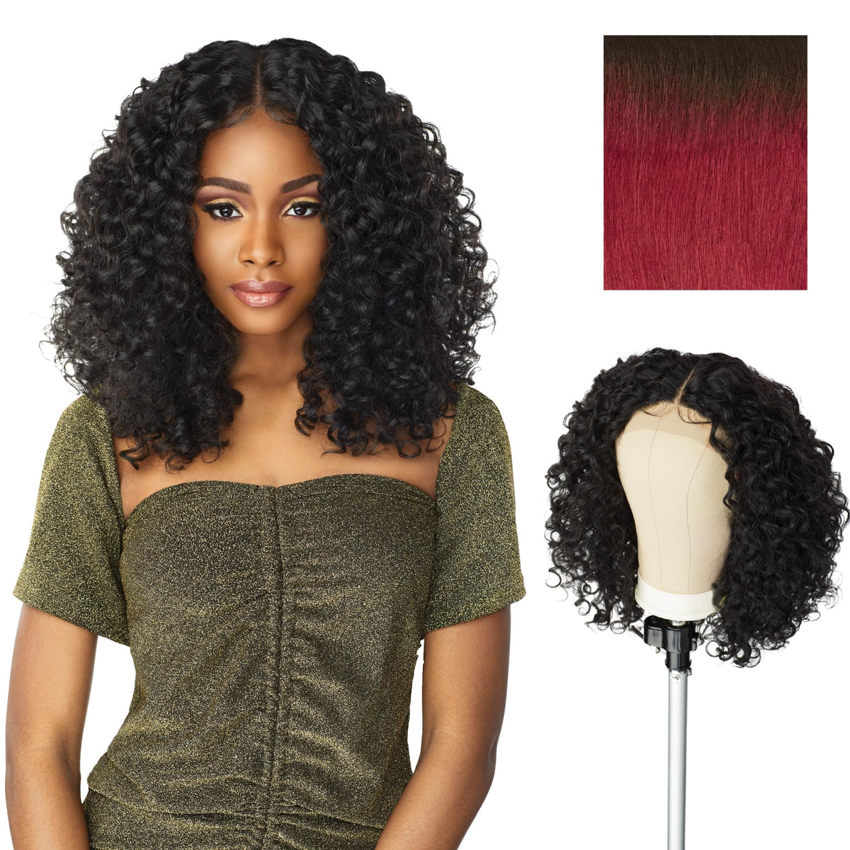 Sensationnel Butta LaceWig-Unit 5, T4/WINE