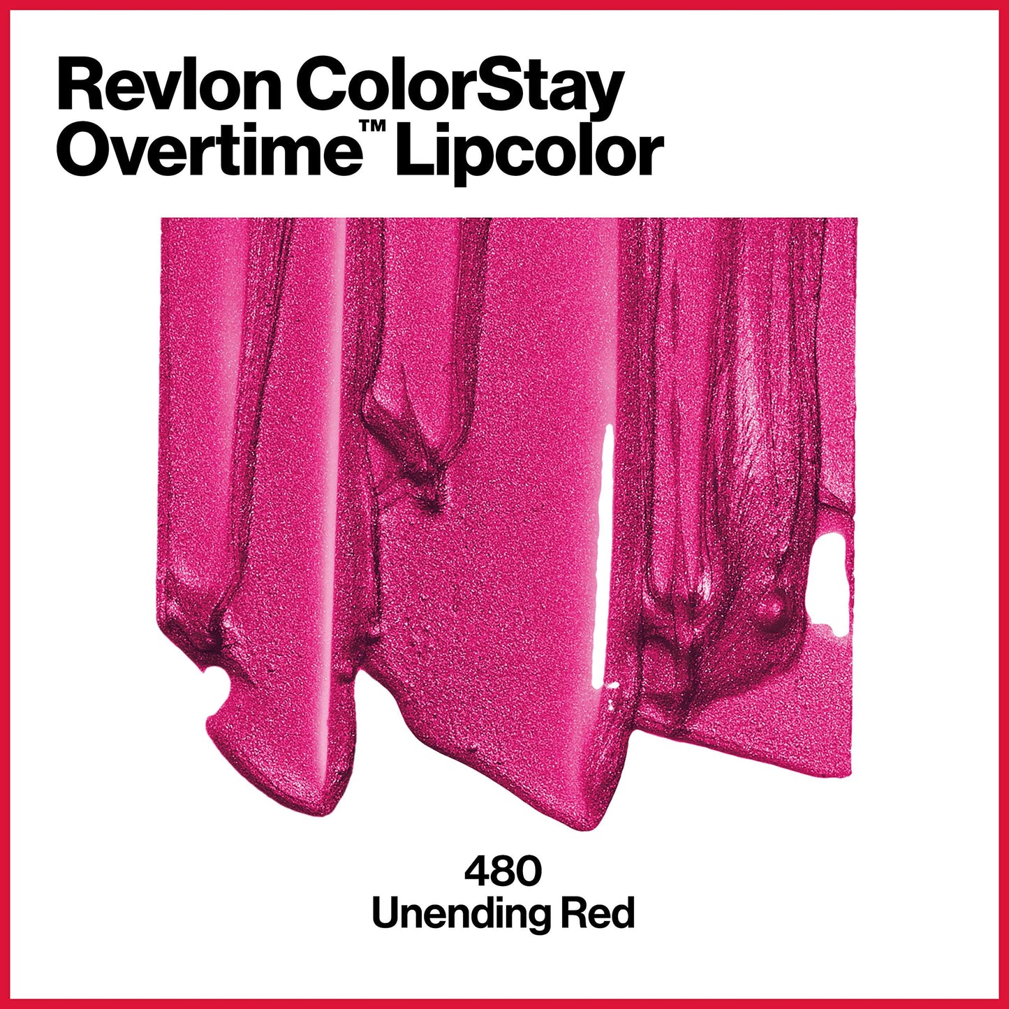 Revlon Liquid Lipstick with Clear Lip Gloss, ColorStay Overtime Lipcolor, Dual Ended with Vitamin E, 480 Unending Red, 0.07 Fl Oz Beauty & Personal Care REVLON