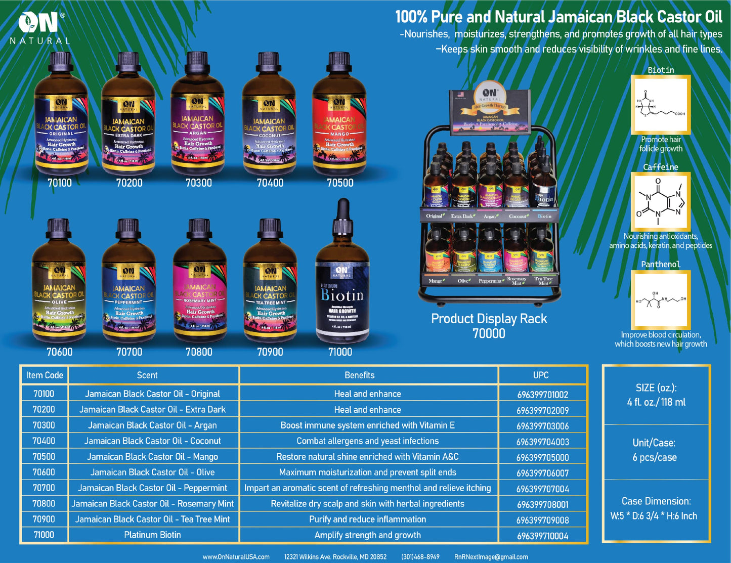 Jamaican Black Castor Oil [Tea Tree Mint] 4 oz Beauty & Personal Care On Natural