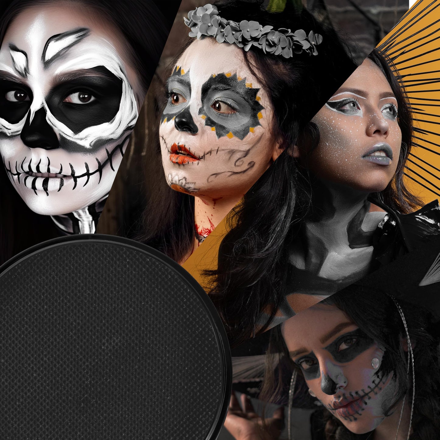 Spooktacular Creations Halloween Makeup Face Body Paint Waterproof Foundation Cream Cake Tub, Halloween Party Cosplay Clown Sfx Costume and Dress Up Beauty & Personal Care Spooktacular Creations