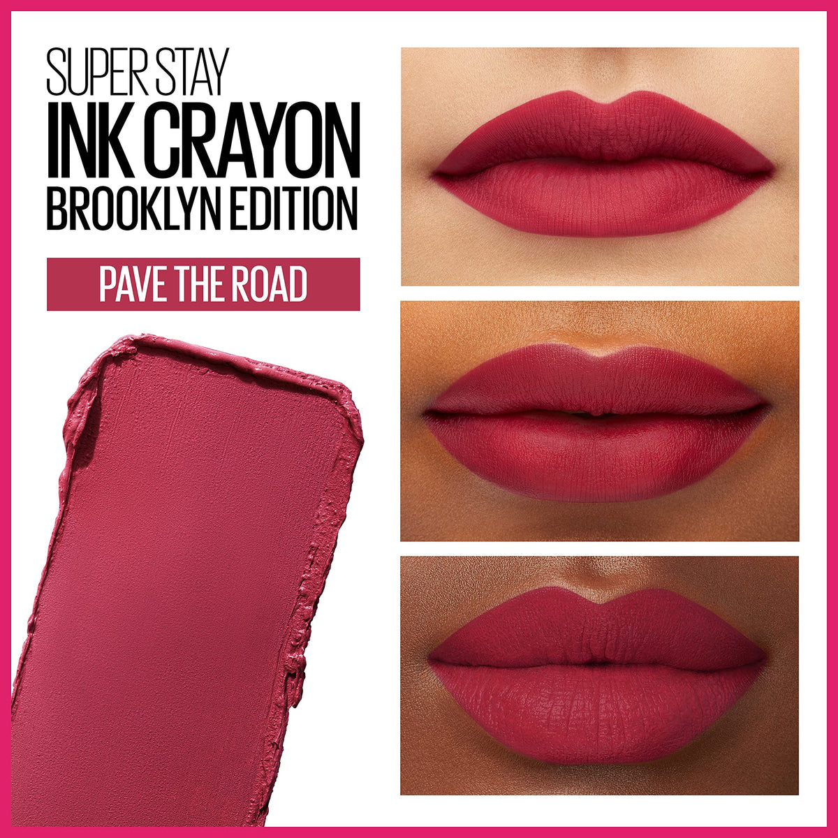 Maybelline Super Stay Ink Crayon Matte Longwear Lipstick Makeup, 130 Pave The Road, 0.04 oz Beauty & Personal Care MAYBELLINE