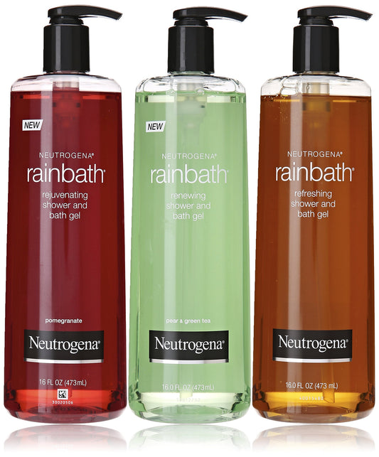 Neutrogena Rainbath Multi-pack of 3, 1 Original Formula, 1 Pomegranate and 1 Pear & Green Tea, 16 fl oz bottles Beauty & Personal Care Neutrogena