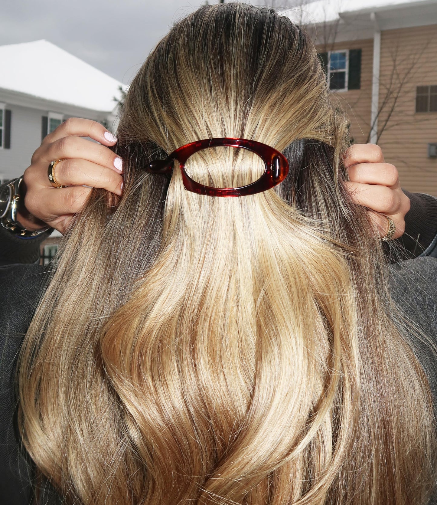 Camila Paris CP2316 French Hair Barrette Clip, Flexible Ponytail Holder No Metal Parts, Strong Hold Grip Hair Clips for Women, No Slip and Durable Beauty & Personal Care Camila