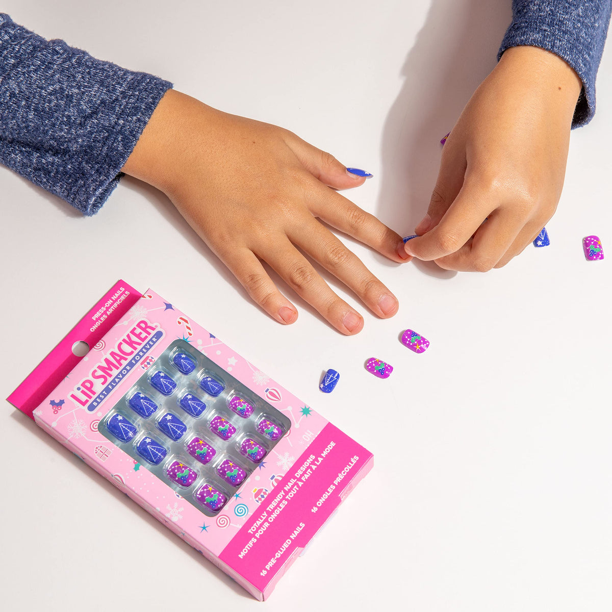 Lip Smacker Original & Best Holiday Press On Nails Stocking Christmas Gifts For Girls Kids Beauty & Personal Care Lip Smacker