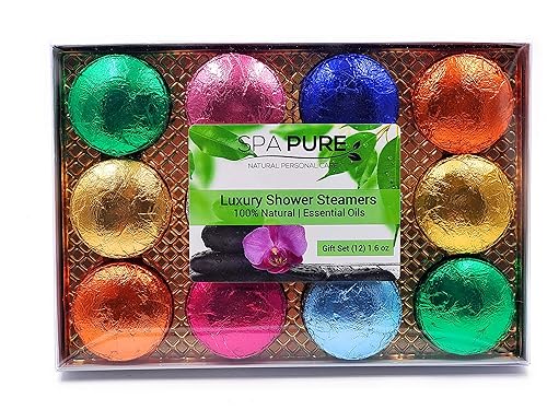 Spa Pure Shower Bombs: New SCENTS Rejuvenating Steamers Aromatherapy Tablets, Bomb, Vaporizing Steamer Soothers Bath Melt for Women, Men, Natural… Beauty & Personal Care Spa Pure