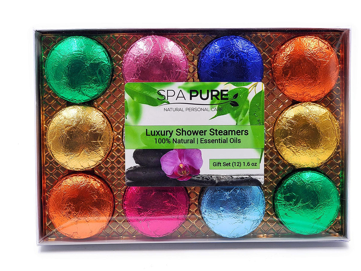 Spa Pure Shower Bombs: New SCENTS Rejuvenating Steamers Aromatherapy Tablets, Bomb, Vaporizing Steamer Soothers Bath Melt for Women, Men, Natural… Beauty & Personal Care Spa Pure
