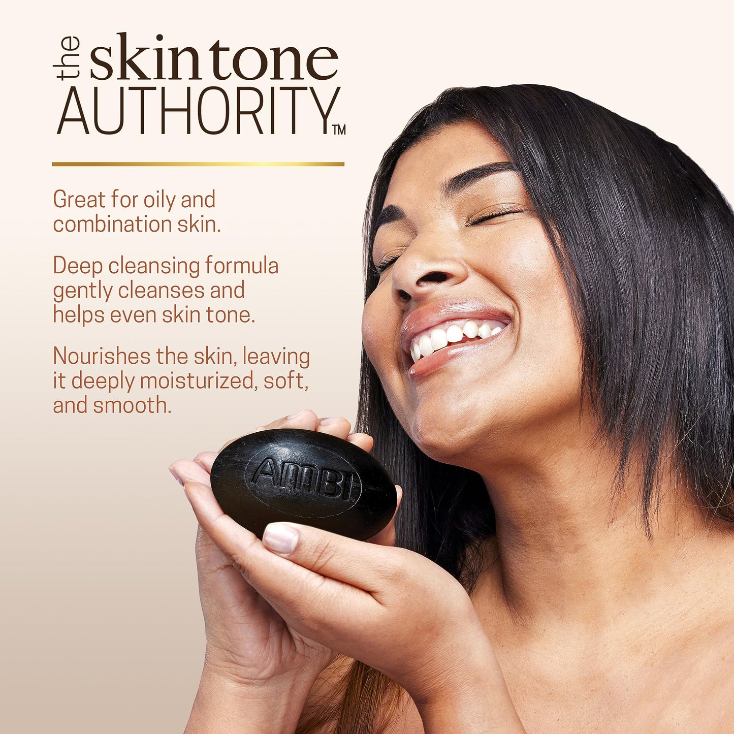 Ambi African Black Soap Face & Body Bar, Cleans and Nourishes Skin, Rinses Clear, 5.3 Ounce Beauty & Personal Care Ambi