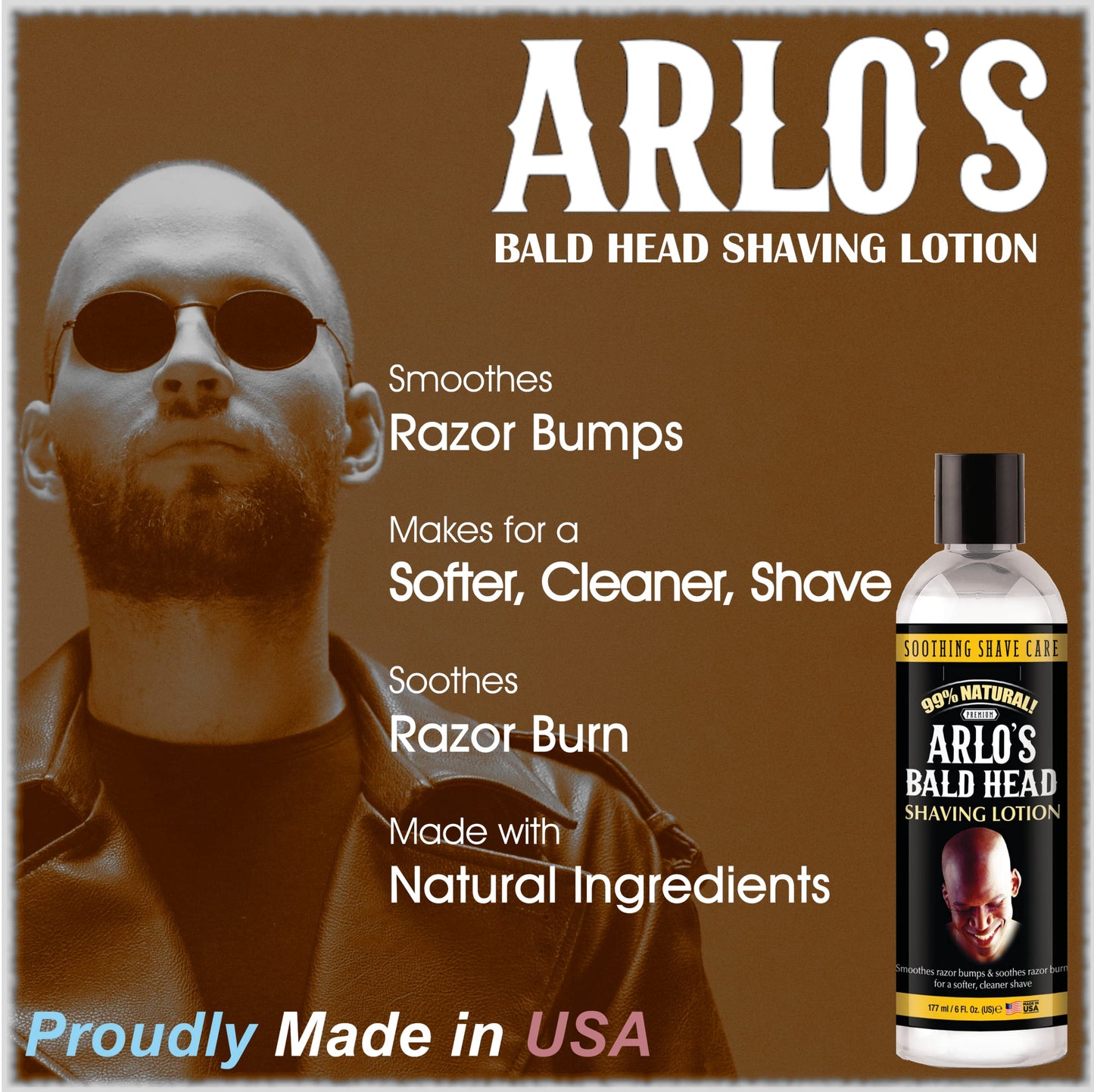 Arlo's Bald Head Shaving Lotion 6 oz Beauty and Personal Care Arlo's