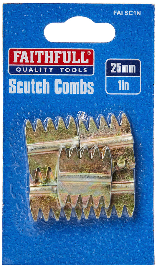 Faithfull FAISC1N Scutch Combs 25 mm (1 Inch) Pack 5, Chrome Beauty and Personal Care Faithfull